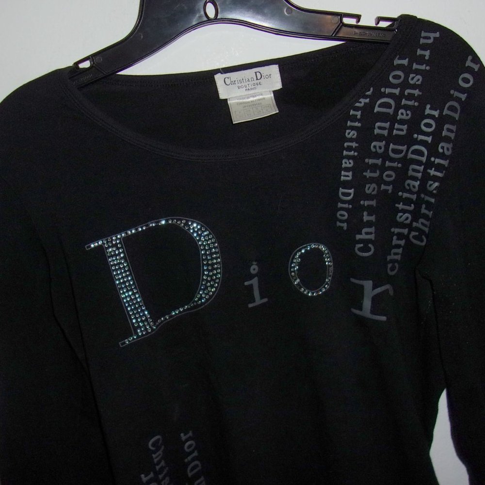 DIOR Rhinestone Studded LOGO Top